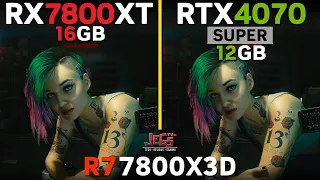 RX 7800 XT vs RTX 4070 Super | R7 7800X3D | Tested in 17 games