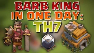 How To Get The Barbarian King in ONE DAY As A Town Hall 7! | Dark Elixir Farming Attack Strategy