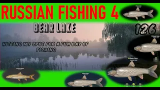 RUSSIAN FISHING 4 - 126 - BEAR LAKE - Fun day with nice Grass Carp and EASY MONEY. 2021.