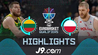 Lithuania 🇱🇹 vs Poland 🇵🇱 | J9 Highlights | FIBA EuroBasket 2025 Qualifiers