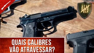 Pistola e revólver X Parede: Um teste prático! (.38, .380, .40 e 9mm)