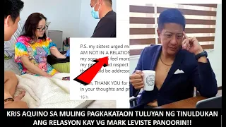 KRIS AQUINO TULUYAN NG TINULDUKAN ANG RELASYON KAY VICE GOV MARK LEVISTE KRIS MALAPIT NG UMUWI