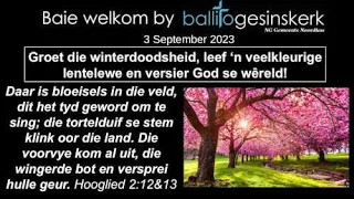 Ballito Gesinskerk Erediens 3 September 2023