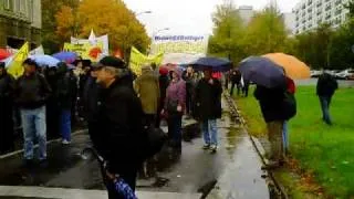 Ankunft am Strausberger Platz - Herbstdemo 2010 Gegen die Regierung in Berlin