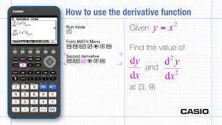 Evaluate derivatives, and draw the derivative function using the fx CG50