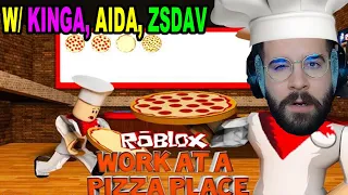 Barátnőm is PIZZÁZÓBAN dolgozik ! | Work at Pizza place w/ Kinga, Aida és ZsDav