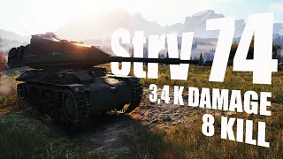 Strv 74 Bruisher 8 Kills 3,4 K Damage World of Tanks