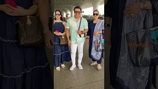 govinda n family at airport | Movified