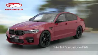 ck-modelcars-video: BMW M5 Competition (F90) Baujahr 2020 Imola rot GT-Spirit