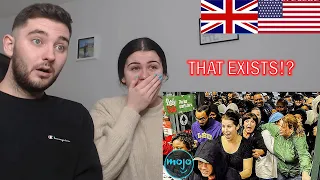 Top 10 Things That Only Exist in America | BRITISH COUPLE REACTS