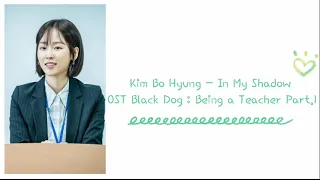 Kim Bo Hyung – In My Shadow  OST Black Dog : Being a Teacher Part.1 Lyrics