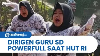 VIRAL! SOSOK Risa Damayanti, Guru SD di Sukabumi, Dirigen Powerfull Saat Upacara HUT ke-78 RI