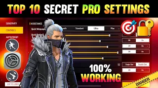 Top 10 Pro Settings For Mobile 100% Working 😱 || Auto Headshot Setting || Pro Settings Free Fire