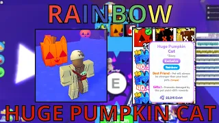 I hatched the RAINBOW HUGE PUMPKIN CAT IN PET SIMULATOR X!