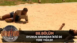 Oyunun ardından ikisi de yere yığıldı! | 88. Bölüm | Survivor 2018