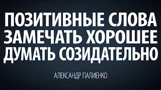 Позитивные слова, замечать хорошее, думать созидательно. Александр Палиенко