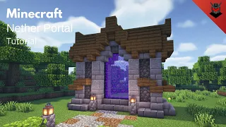 Minecraft: How to Build a Medieval Nether Portal | Nether Portal Design (Tutorial)