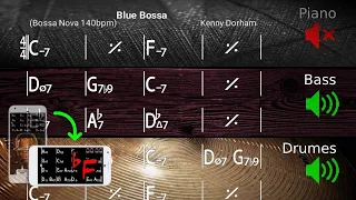 Blue Bossa - Backing Track for Piano / Guitar (140bpm)