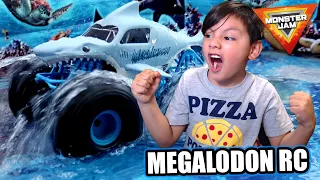 Jugamos con el Megalodon Storm de Spinmaster en el Jardín