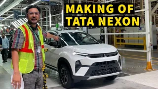 HOW TATA NEXON IS MADE? 🤔 @TataMotorsCars  Factory Visit