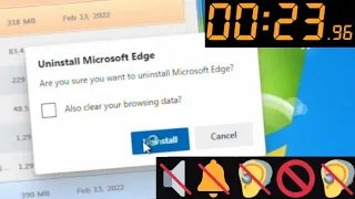 [WR] 00:24.740 Microsoft Edge Uninstall Speedrun UPD%