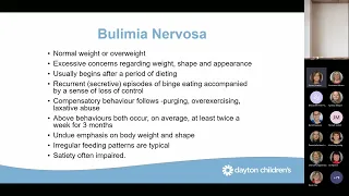 Grand Rounds - eating disorders introduction and medical/therapeutic review