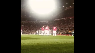 Jesse lingard celebration with paul pogba , manchester united  vs feyenoord 4-0 , 2016