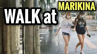 A LOVELY WALK at LIGHT RAIN in Marikina City Philippines [4K] 🇵🇭