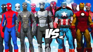 All Spider Man Suit vs The Avengers Zombie - Epic Battle