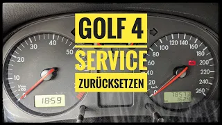 Golf 4 Service zurücksetzen. Reset the service on a Golf 4