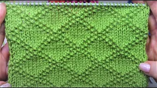 Knitting Pattern "Rhombus"! How to knit! Ep.32 of 100!