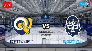 BARÁŽ EXTRALIGY - PSG Berani Zlín  VS  HC Rytíři Kladno  (3. zápas)  ŽIVĚ / LIVE