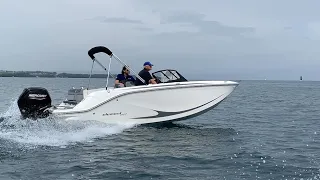 Bayliner Element M19  - test na jeziorze Lemańskim