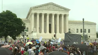 Abortion rights supporters march by the US Supreme Court in Washington DC | AFP