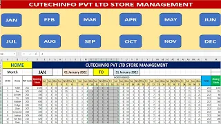 Store management in excel| Automatic store and stock management in excel