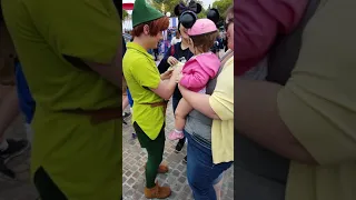 Baby Lucy meets Peter Pan - Disneyland