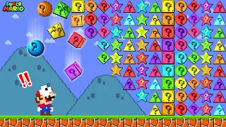 Can Mario Collect 1.000.000 Question Blocks Are Random Sizes and Shape? | ADN MARIO GAME