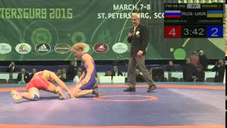 КМ 2015  Россия Украина  до 69 кг  Наталья Воробьёва   Алла Черкасова