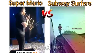 Real life Super Mario VS Subway Surfers #memeflash | !! Dark memes