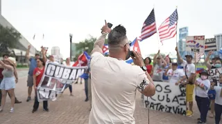 Locals protest for Cuban freedom