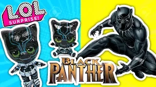 BLACK PANTHER 🐾 Custom LOL SURPRISE DOLL and LIL SISTER - Toy Transformations