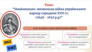 Національно - визвольна війна українського народу 1648-1657 р.р. (8 клас)