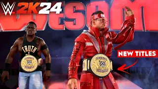 WWE NEW WORLD TAG TEAM TITLE W/AWESOME TRUTH ENTRACE | WWE 2K24 BRAND NEW UPLOADS!