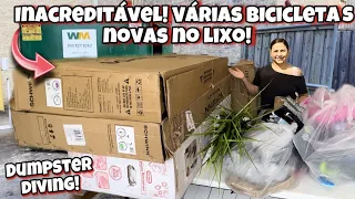 Dumpster diving! Encontramos varias bicicletas novas no lixo dos Estados Unidos!🇺🇸