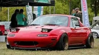 Best Mazda miata /mx5 Burnouts, anti-lag, Sound compilation 2018