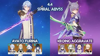 Ayato Furina & Keqing Aggravate - 4.4 Spiral Abyss - Genshin Impact