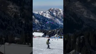 Ski resort Shymbulak. Almaty. January. Mountains. Алматы. Горнолыжный курорт Чимбулак / Шымбулак