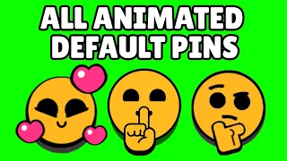 Default Pins (New Animated Pins!) | Brawl Stars | Green Screen