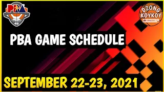 PBA Game Schedule September 22-23, 2021