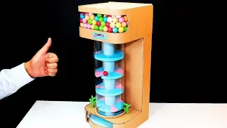 Helix Jump Game DIY - Build Hielix Jump Gumball Vending Machine DIY From Cardboard